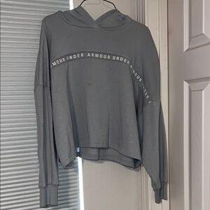 Under Armour Gray Boxy Crop Hoodie